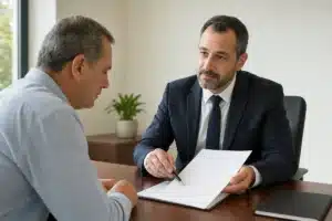 עורך דין ביטוח לאומי מסביר למבוטח את מכתב ההחלטה של המוסד לביטוח לאומי